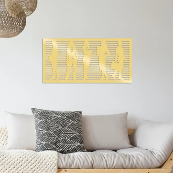 Image of WorkWomen - Gold Gold Decorative Metal Wall Accessory