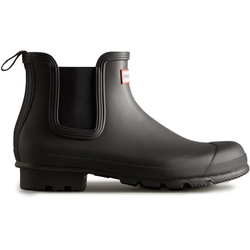 Image of Hunter Mens Original Chelsea Waterproof Wellington Boots UK Size 9 (EU 43) Black HUN085-BLACK-9