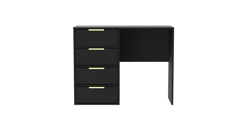 Image of Madrid 4 Drawer Vanity In Black Ash (Ready Assembled)