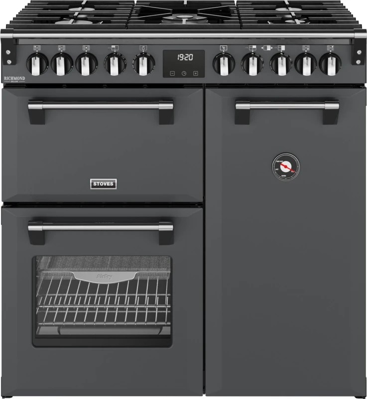 Image of Stoves Richmond DX 90cm Dual Fuel Range Cooker - Anthracite Grey 444412003 Grey