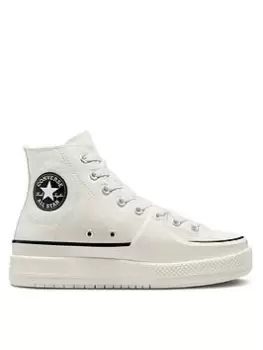 Image of Converse Chuck Taylor All Star Construct Canvas Hi, White/White, Size 7, Men