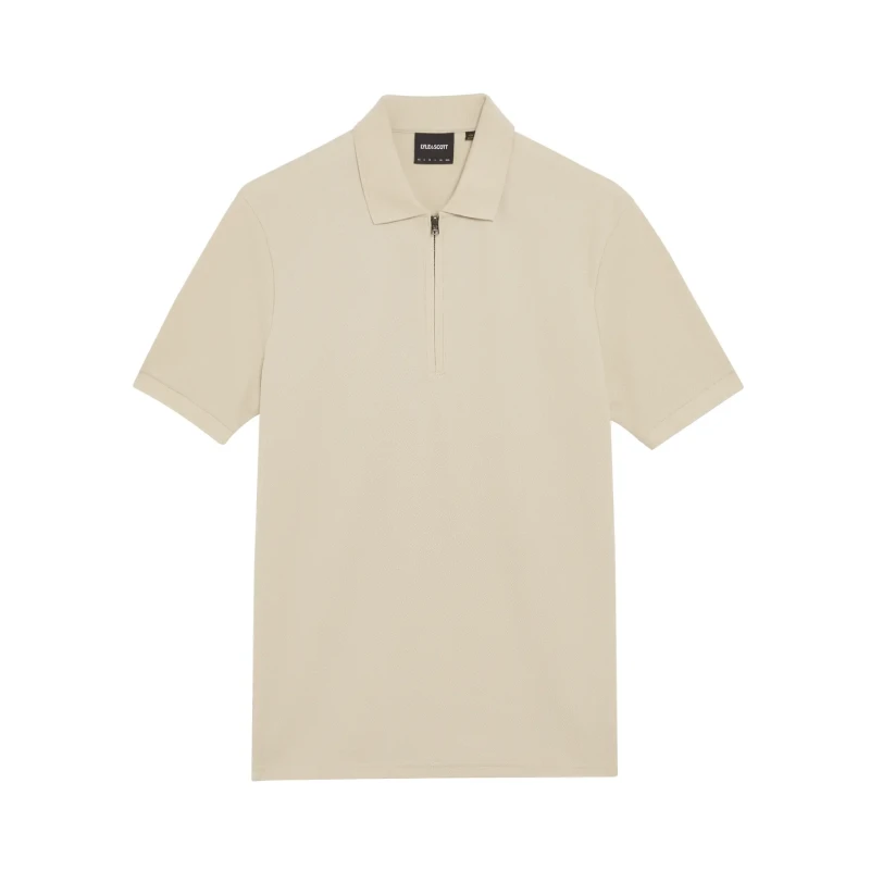 Image of Lyle & Scott 1/2 zip polo shirt Lyle & Scott Ottoman Gris Male S