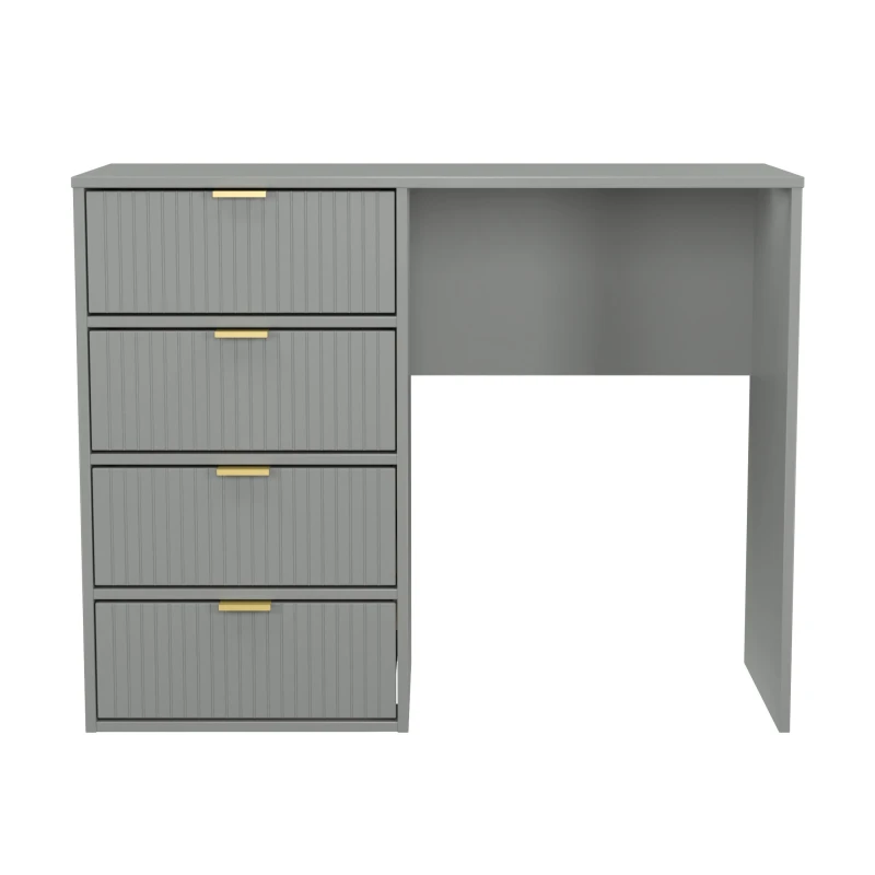 Image of Welcome Furniture Ready Assembled Linear 4 Drawer Vanity In Dusk Grey LIF028DGDG
