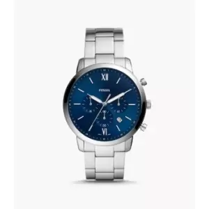 Image of Fossil Mens Neutra Chronograph Stainless Steel Watch - Silver