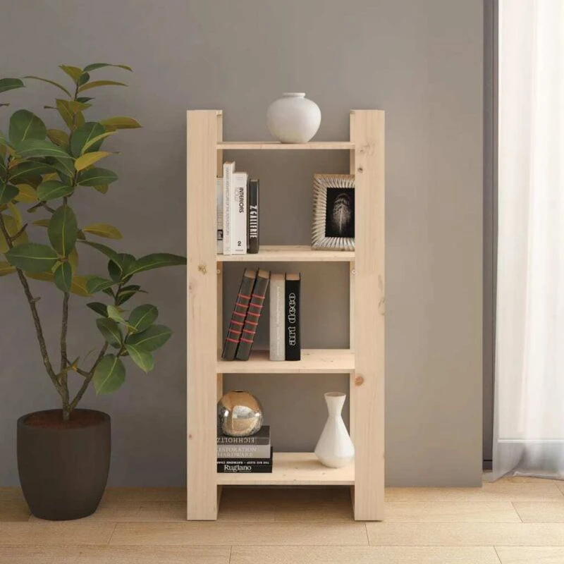 Image of VIDAXL Book Cabinet/Room Divider 60x35x125cm Solid Wood Vidaxl 8720286905227
