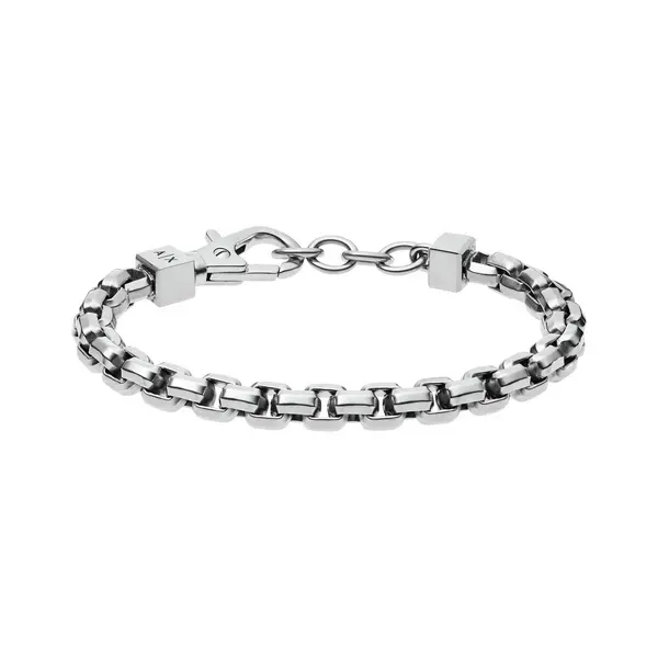 Image of Armani Exchange Stainless Steel Chain Bracelet
