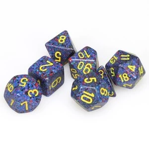 Image of Chessex Speckled Poly 7 Dice Set: Twilight