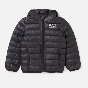Image of Emporio Armani EA7 Sporty Core Identity Hooded Jacket Black Size 14 Years Boys