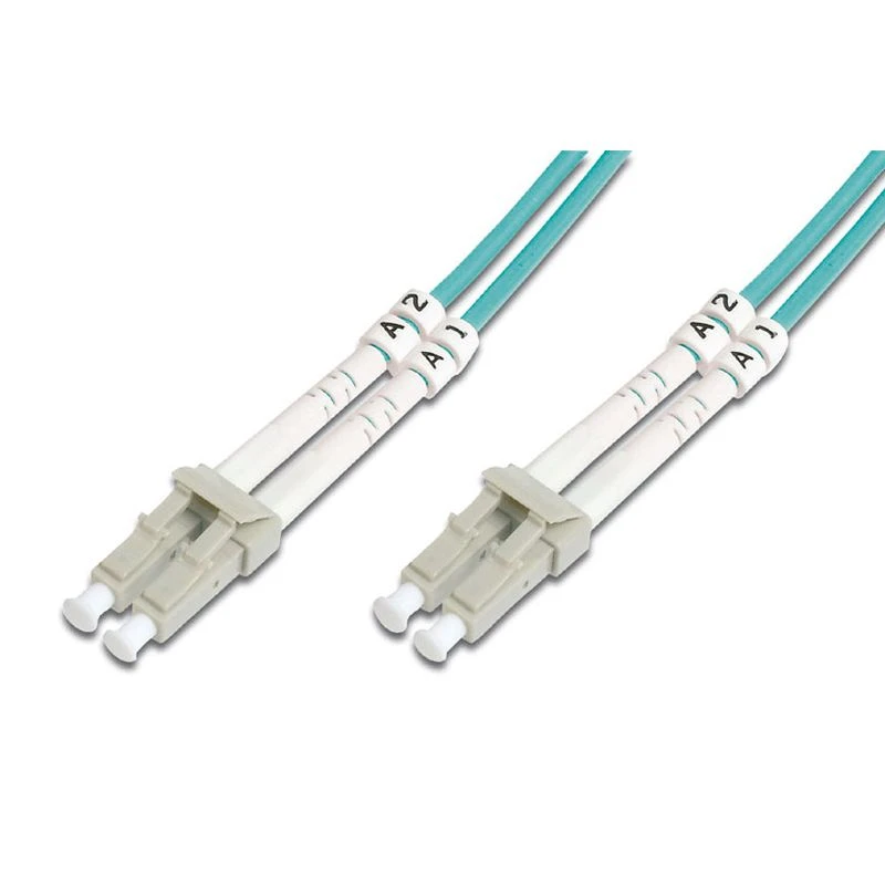 Image of FDL 2.5M OM3 50/125 LC-LC DLX 2.8mm FIBRE OPTIC CABLE - AQUA