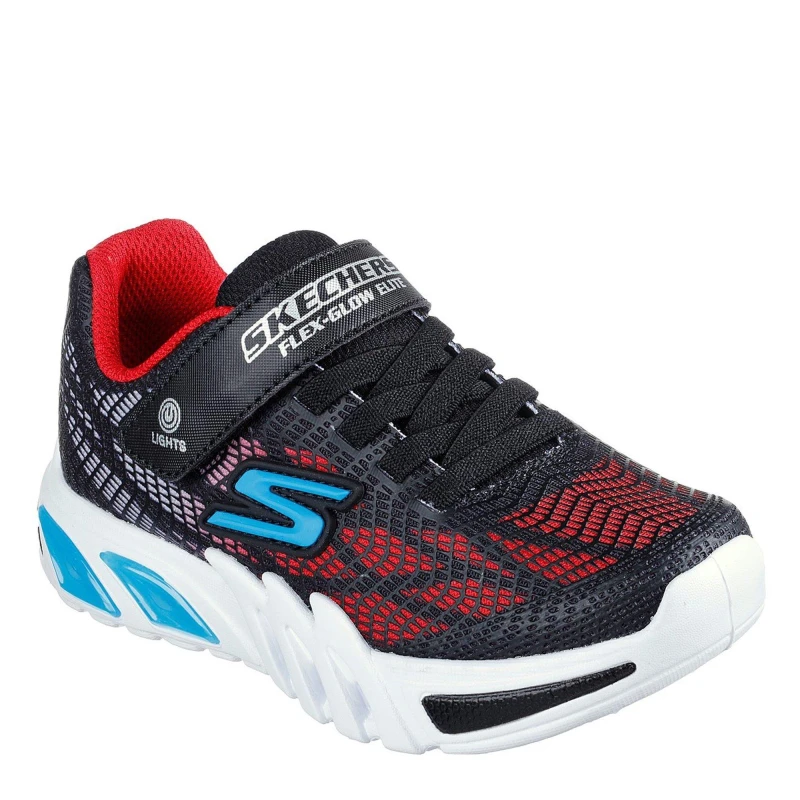 Image of Skechers Flex-Glow Child Boys Trainers - Black 2