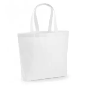 Image of Westford Mill Premium Cotton Maxi Tote Bag (One Size) (White)