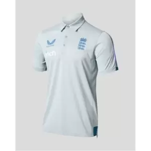 Image of Castore England Cricket Travel Polo Shirt Mens - Blue