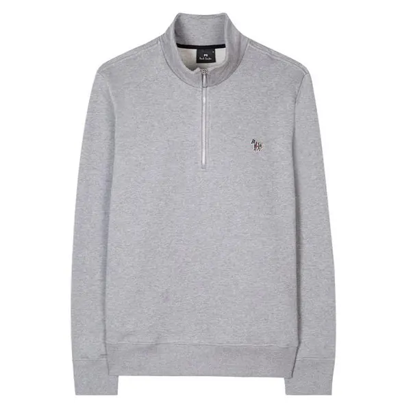 Image of Paul Smith Regular Half Zip Sweatshirt - Grey M