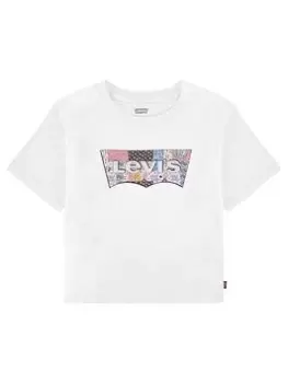 Image of Levis Girls Meet And Greet Organic T-Shirt - White, Size Age: 2 Years, Women