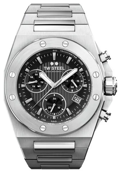 Image of TW Steel CE4080 Mens CEO Tech Black Dial Stainless Watch