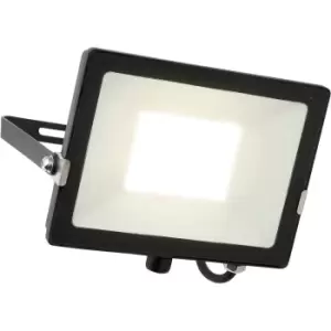 Image of Outdoor IP65 Waterproof Floodlight - 50W Cool White LED - Matt Black Aluminium