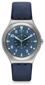 Image of Swatch Teorya Blue Dial Blue Silicone Strap YWS455 Watch