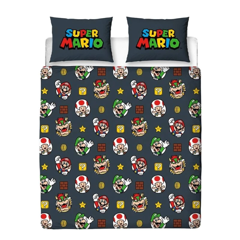 Image of Super Mario Double Duvet Set Multicolor Unisex Double