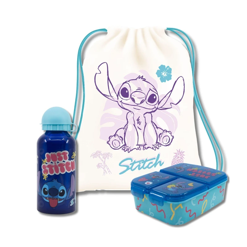 Image of Disney Stitch Dinner Set (98850) Stitch Lunch Boxes 98850 Blue 41129701000