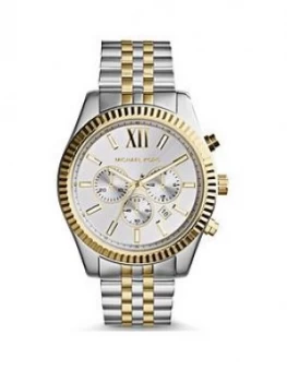 Image of Michael Kors Mk8344 Lexington Two Tone Chronograph Mens Watch