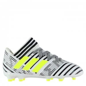 Image of adidas Nemeziz 17.3 FG Childrens Football Boots - White/SolYellow