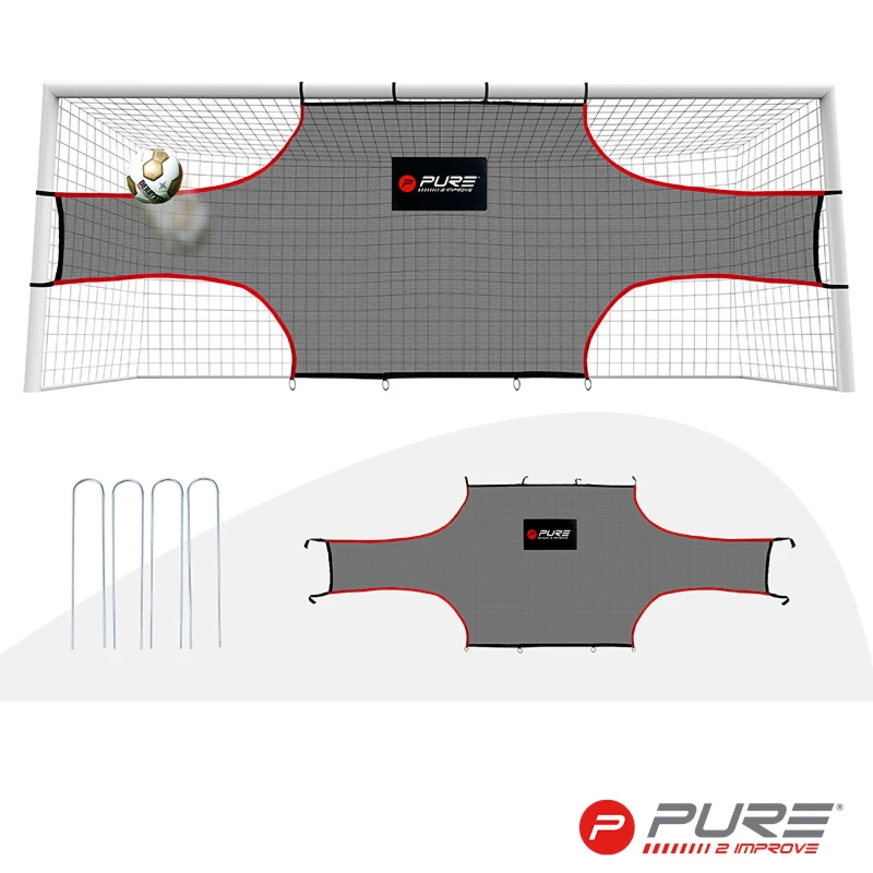Image of Pure2Improve Football Goal Corner Practice Net Grey unisex 732 x 244