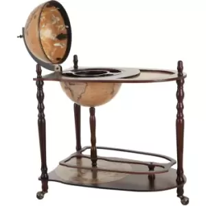 Image of Bar Globe Drinks Cabinet Wine Container Minibar Storage Trolley Table - Homcom