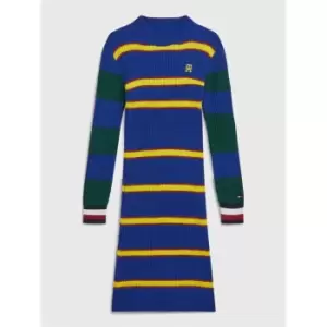 Image of Tommy Hilfiger Multi Stripe Varsity Dress L/S - Blue