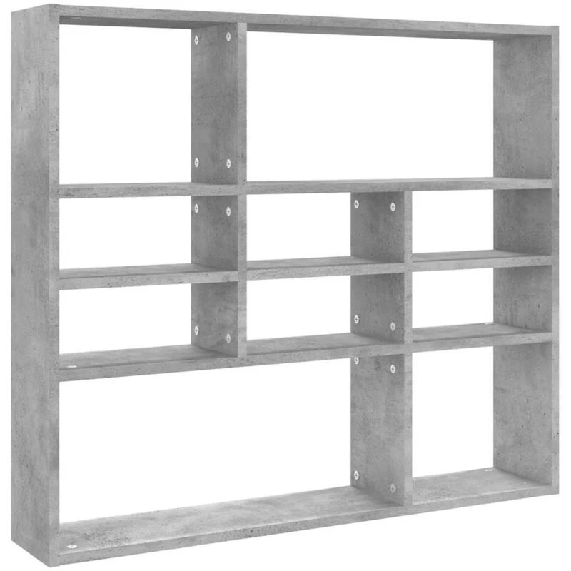 Image of VIDAXL Vidaxl - Wall Shelf Concrete Grey 90x16x78cm Engineered Wood 8720286017371