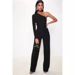 Image of I Saw It First Black One Shoulder Jumpsuit - Black