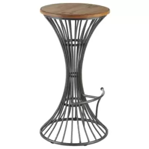 Image of New Foundry Elm Wood Bar Stool