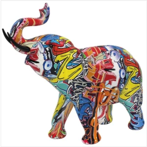 Image of Graffiti Elephant Large Figurine By Lesser & Pavey
