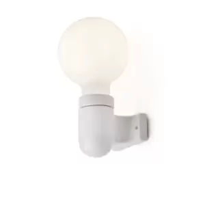 Image of Faro Sera - Globe Wall Lamp White 1 Light E27