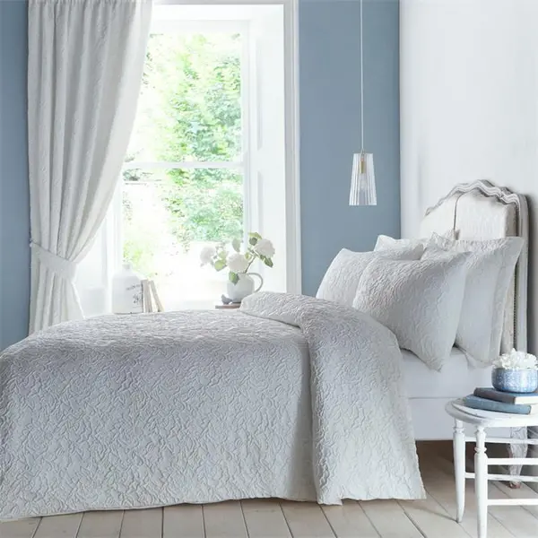 Image of Appletree Collier Jacquard Duvet Cover Set Duvet Cover Sets Double White 38543601030