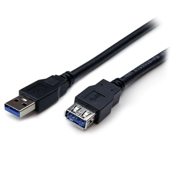 Image of StarTech 2m Black Superspeed USB 3.0 Extension Cable A To A Mf