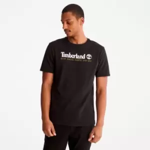 Image of Timberland Wind, Water, Earth And Sky T-Shirt For Men In Black Black, Size S