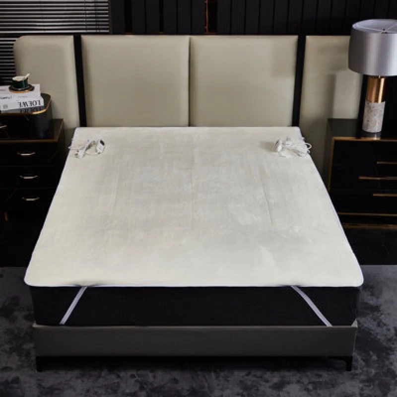 Image of Ezysleep Ezysleep Premium Fleece Top Dual Control Heated Electric Blanket in White Size: Double White Double Unisex 0721545589286