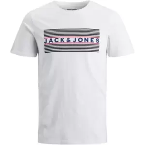 Image of Jack and Jones Corp Logo T Shirt Junior Boys - White
