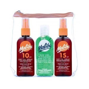 Image of Malibu Travel Bag SPF10 SPF15 and Aloe Vera 100ml