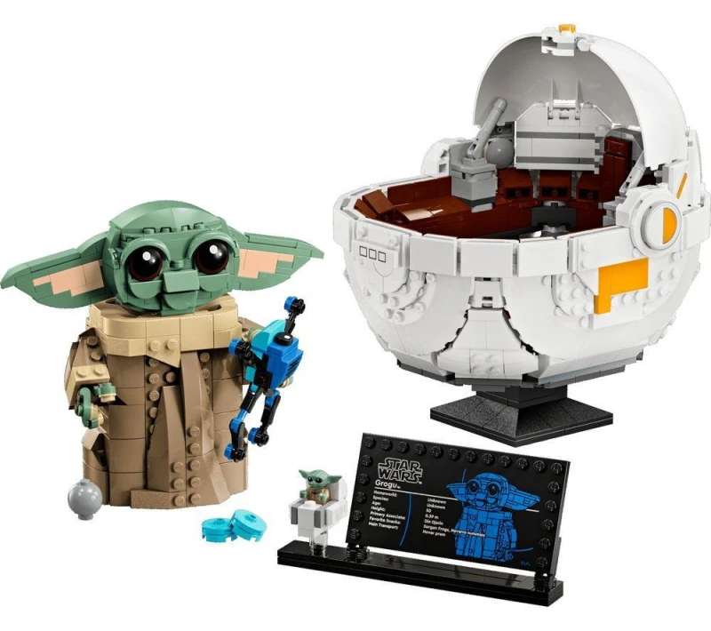 Image of LEGO LEGO Star Wars Grogu with Hover Pram Building Toy 75403