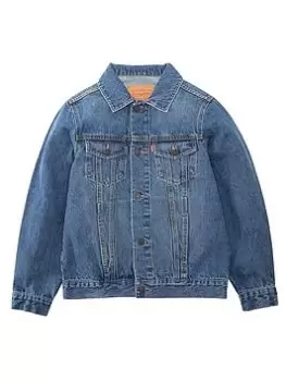 Image of Levis Boys Trucker Denim Jacket - Blue Size Age: 2 Years
