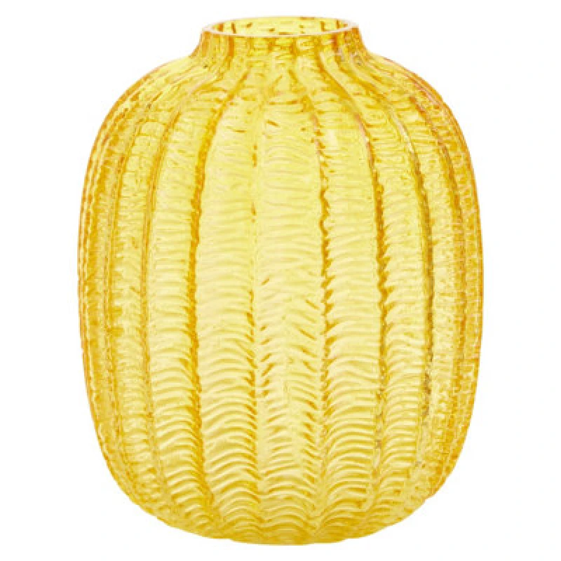 Image of Orsina Bionda Small Yellow Glass Vase