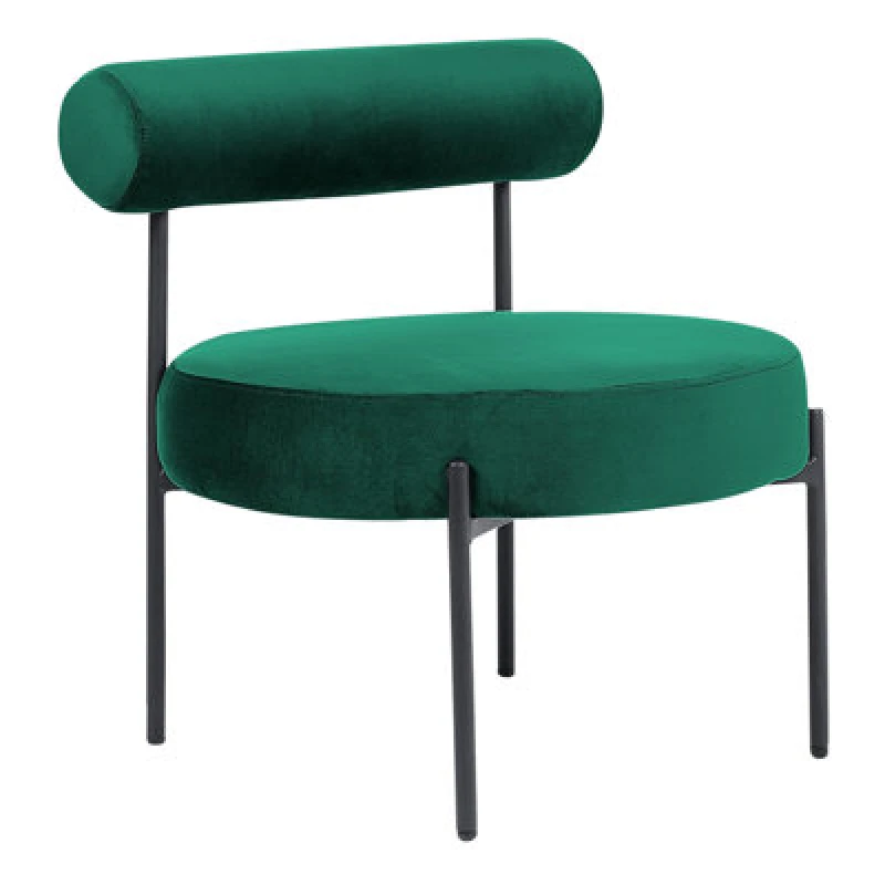 Image of Beliani Velvet Accent Chair Emerald Green Alpha