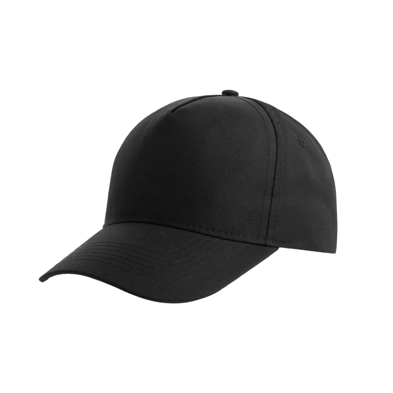 Image of Atlantis Recy Five 5 Panel Baseball Cap in Black Unisex One Size