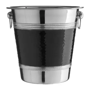 Image of Interiors By Ph Champagne/Wine Hammered Band Bucket - Black