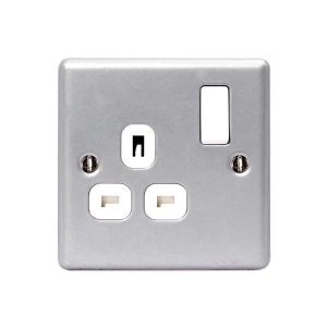 Image of Masterplug Metal Clad Switched Socket 2-Gang 13A