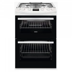 Image of Zanussi ZCG63250WA Double Oven Gas Cooker