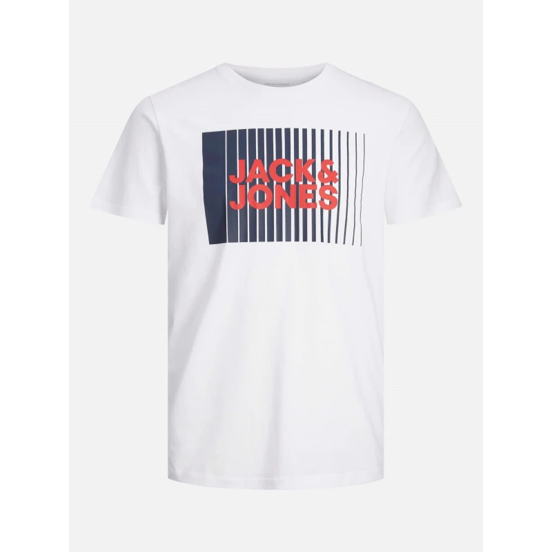 Image of Jack and Jones Corp Logo T-Shirt Mens White male S