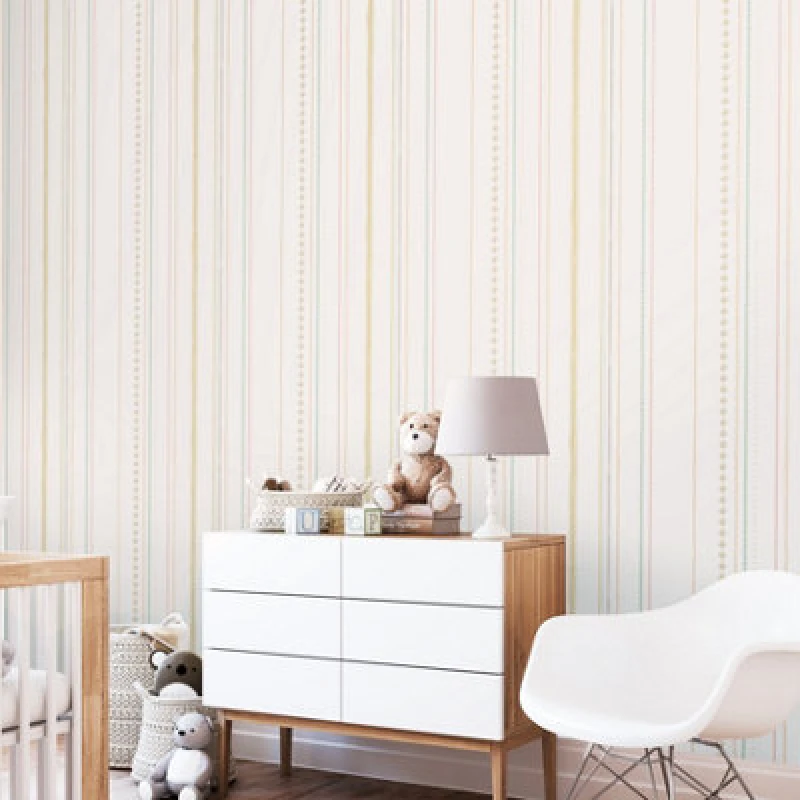 Image of Hoopla Walls Stripey Dolly Mixtures 10M Wallpaper