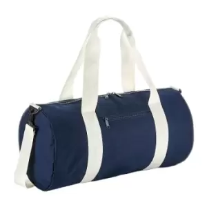 Image of Bagbase Original Barrel Bag (One Size) (French Navy/Off White)